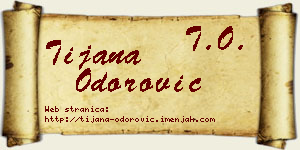 Tijana Odorović vizit kartica